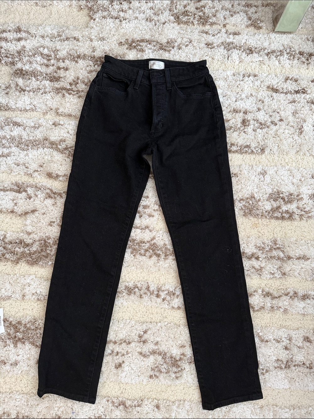 Favorite Daughter Black Straight Leg Jeans